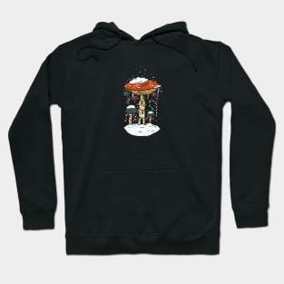 Cozy Winter Mushroom Cottage Hoodie